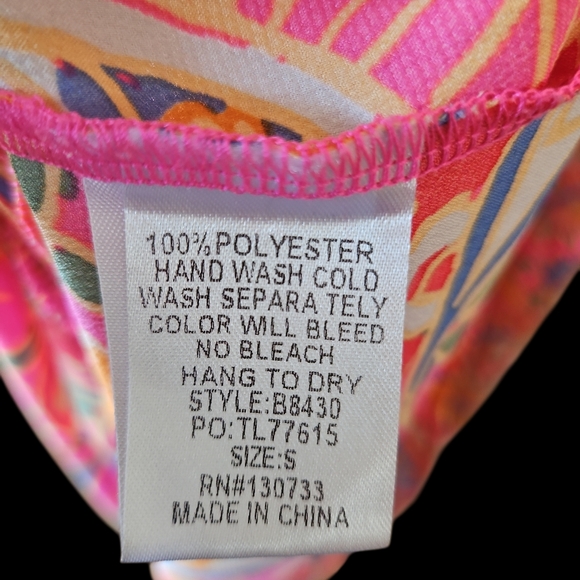 Umgee USA Pink Boho Floral Tiered Midi Dress Small - Picture 4 of 4